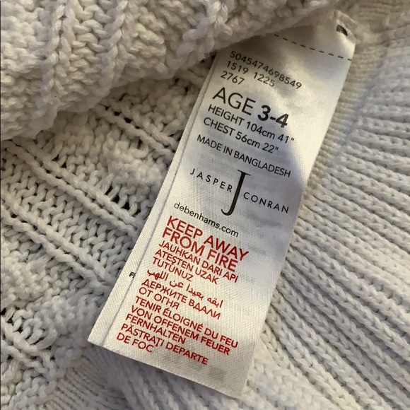 Jasper Conran 100% Cotton White Cardigan 3-4 - Picture 6 of 6